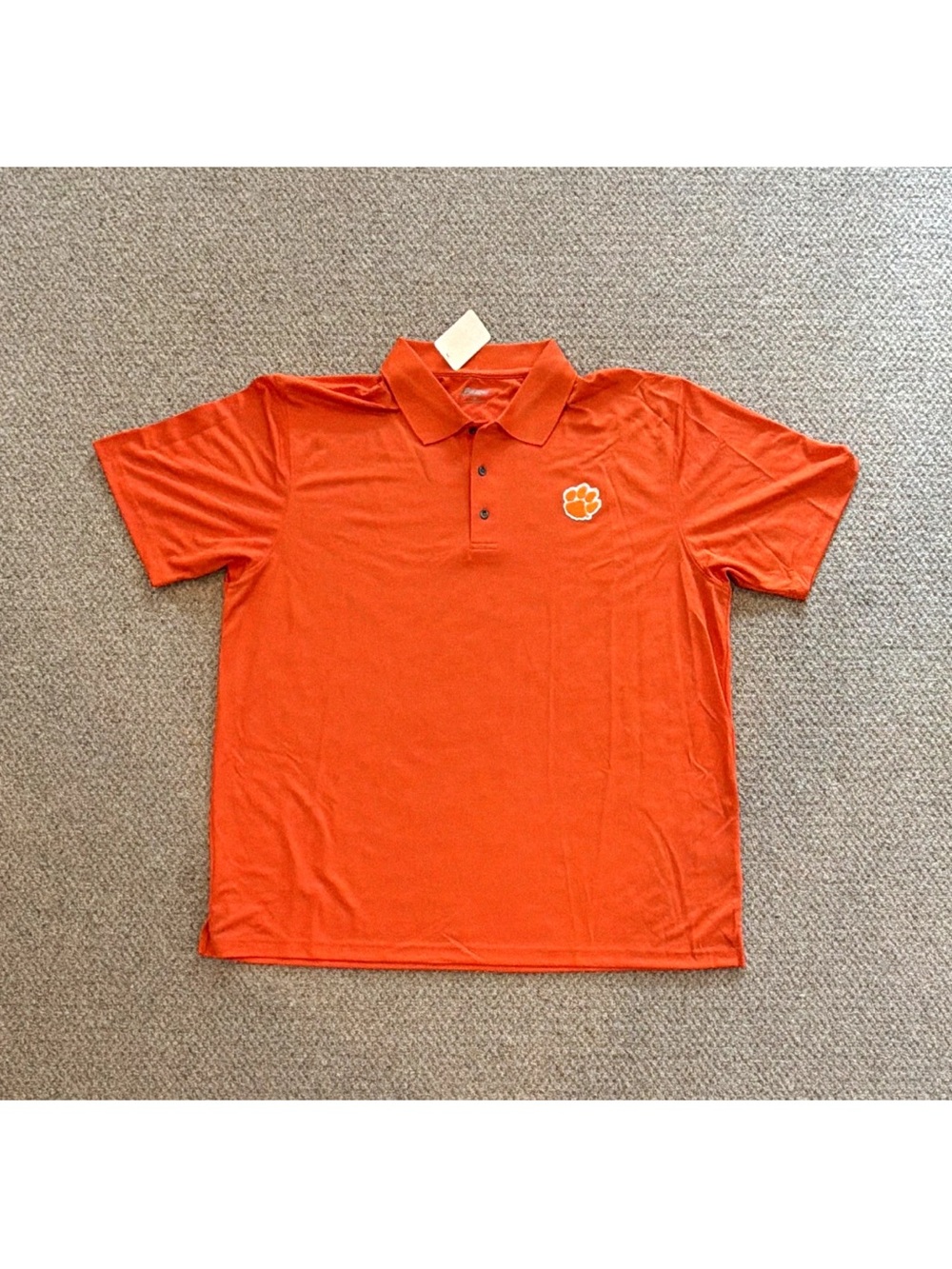 Clemson PARAGON Orange Polo with Paw Patch